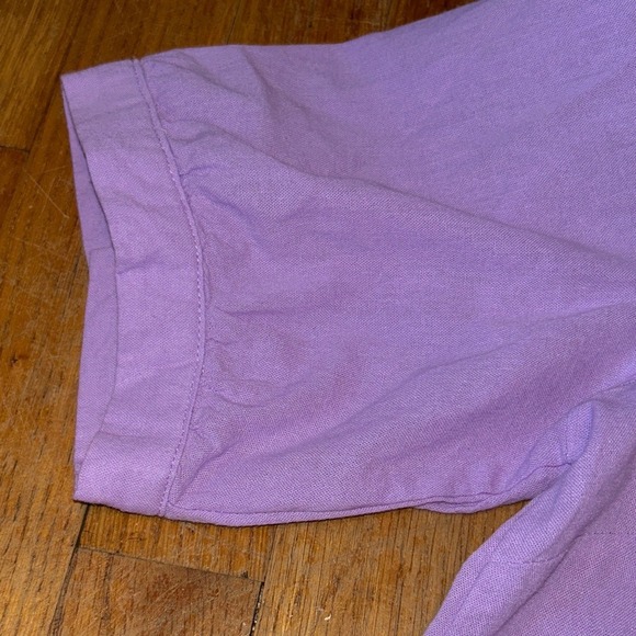 Lavender Embroidered Linen/Cotton Shirt Women's Top *flaw XL - Picture 4 of 10